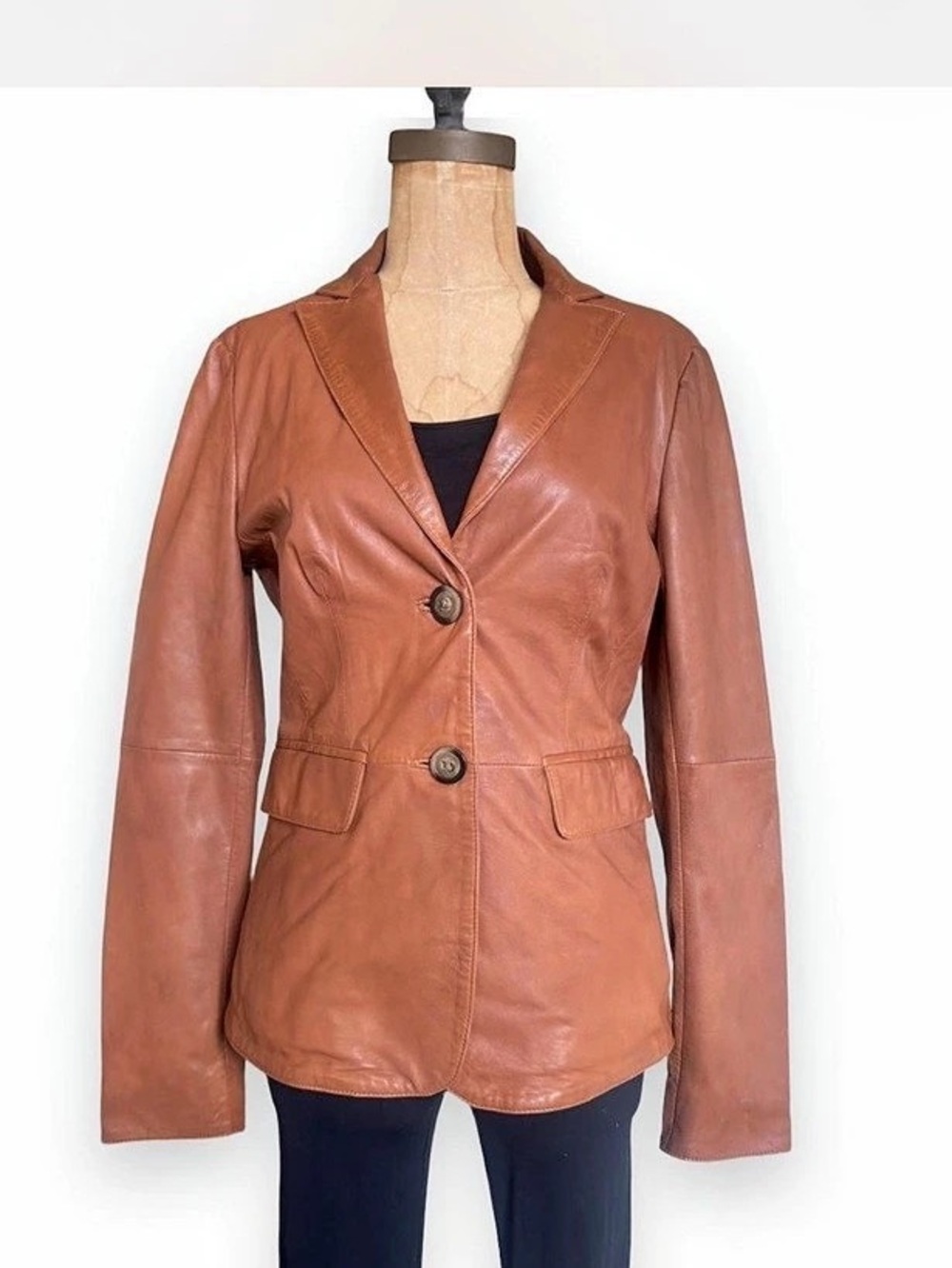 Wilsons Leather Blazer in Brown Size Small